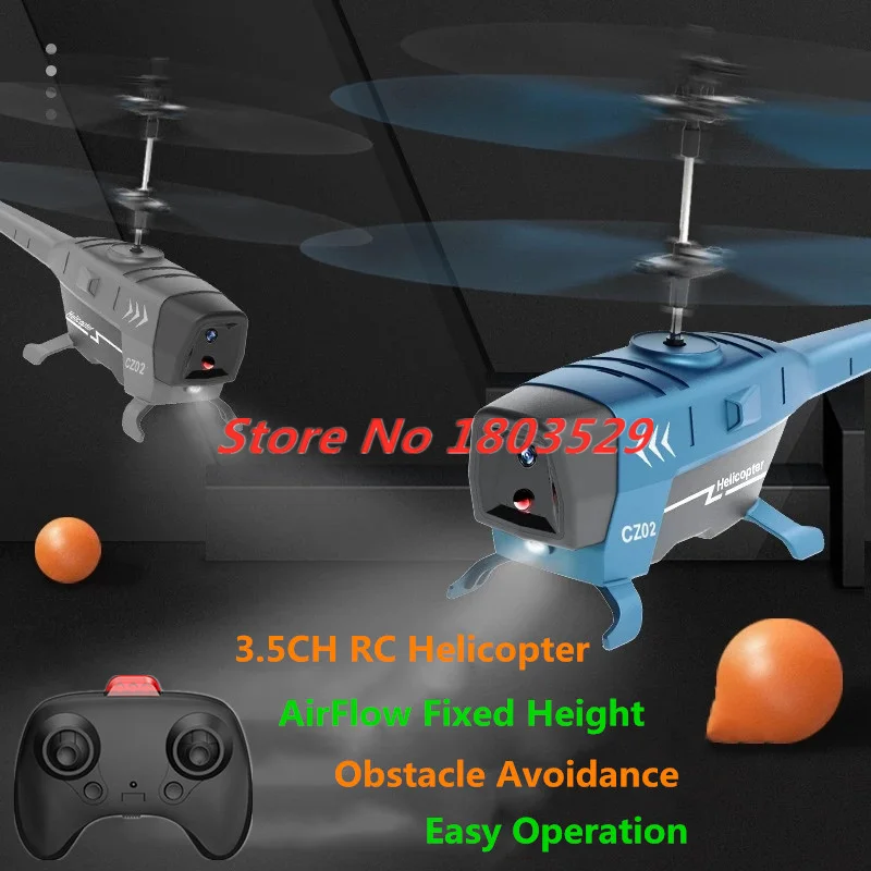 

New 3.5CH Helicopter With Airflow Fixed Height Induction Obstacle Avoidance Helicopter RC Drone Beginner Drone RTF Boy Kid Toys
