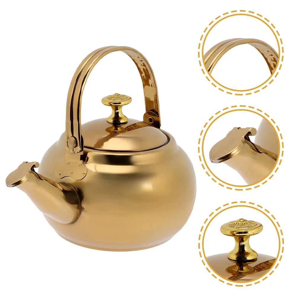 

Portable Daily Use Reusable Kitchen Tea Kettle Stainless Steel Kettle Tea Pot Household Water Kettle for Home Kitchen Tea