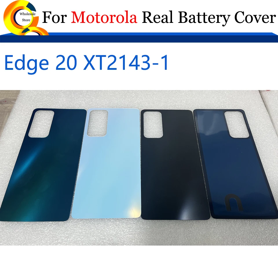 Фото 10 шт./лот, крышка батарейного отсека для Motorola Edge 20 XT2143-1, задняя крышка, замена корпуса задней двери №1