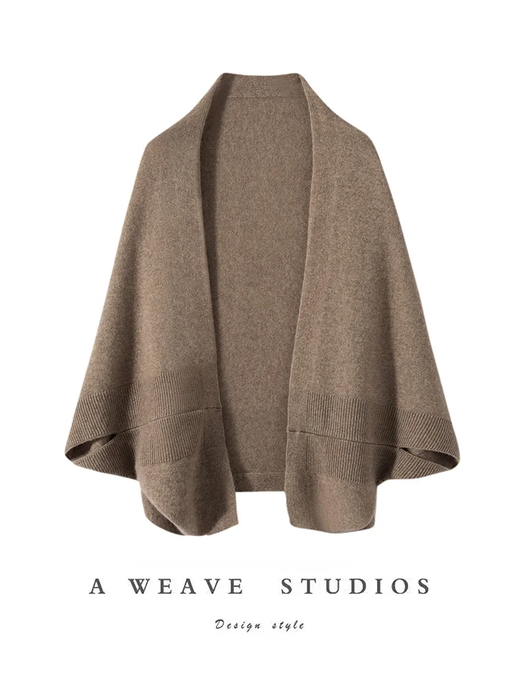 ADDONEE весенне-осенние женские накидки 100% кашемировые шали свитер высокого