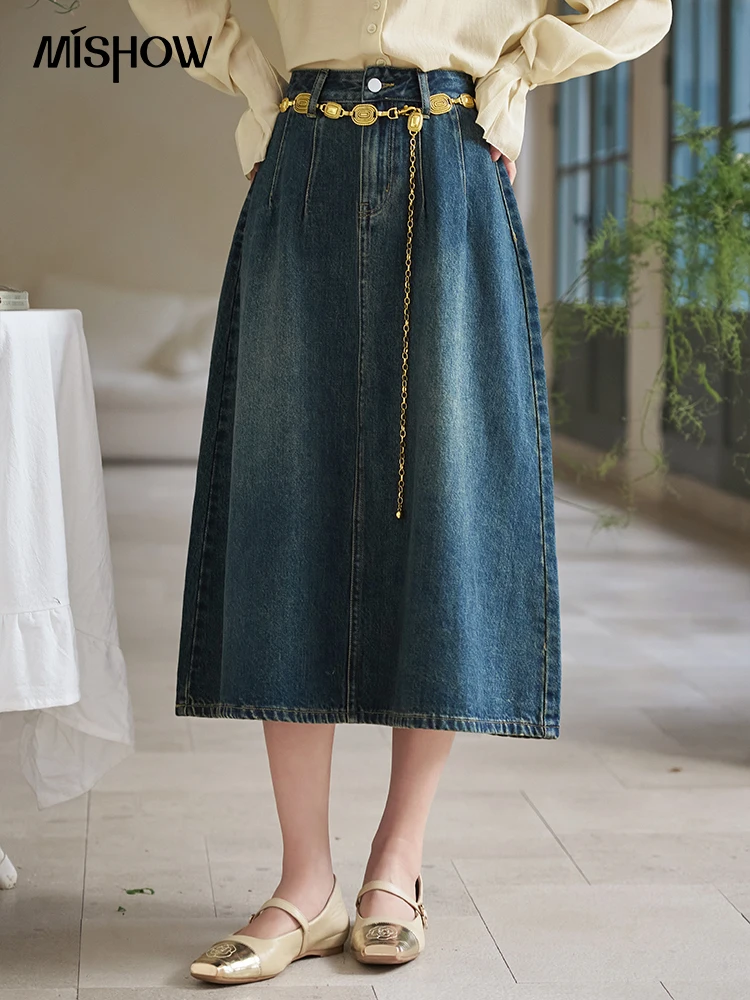 wa francuska многослойный джинсовый модный комплект MISHOW в стиле ретро отдельно для