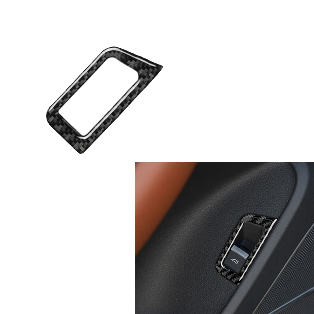 

For Audi Q7 SQ7 4M 2016 2017 2018 2019 Carbon Fiber Stickers Rear Trunk Switch Trim Cover Solid Color Interior Car Accessories