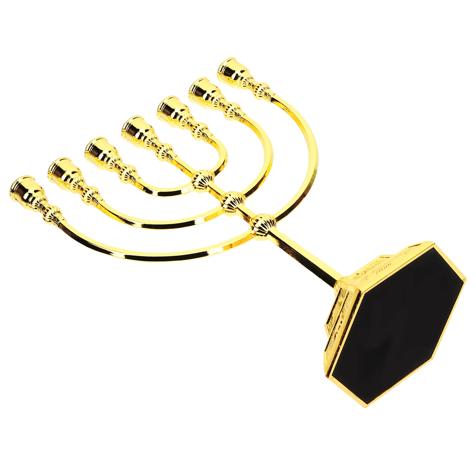 

Vintage Ornament Festival Candlestick Decor Old Fashioned Menorah Party Candlestick Ornaments Metal Desktop Ornaments