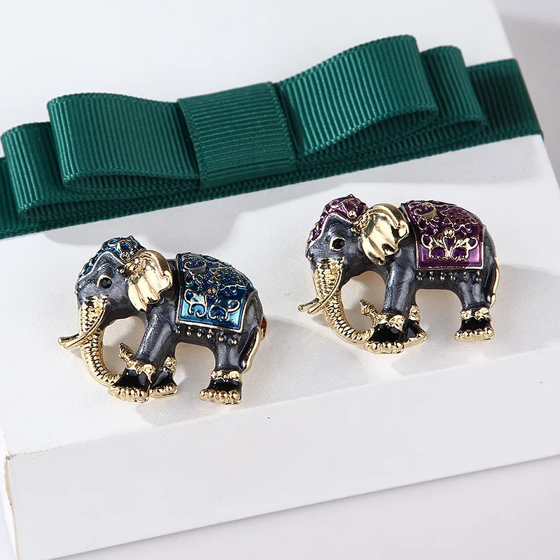 

Thai style new dripping oil elephant brooch lovely temperament women's corsage pin clothing accessories