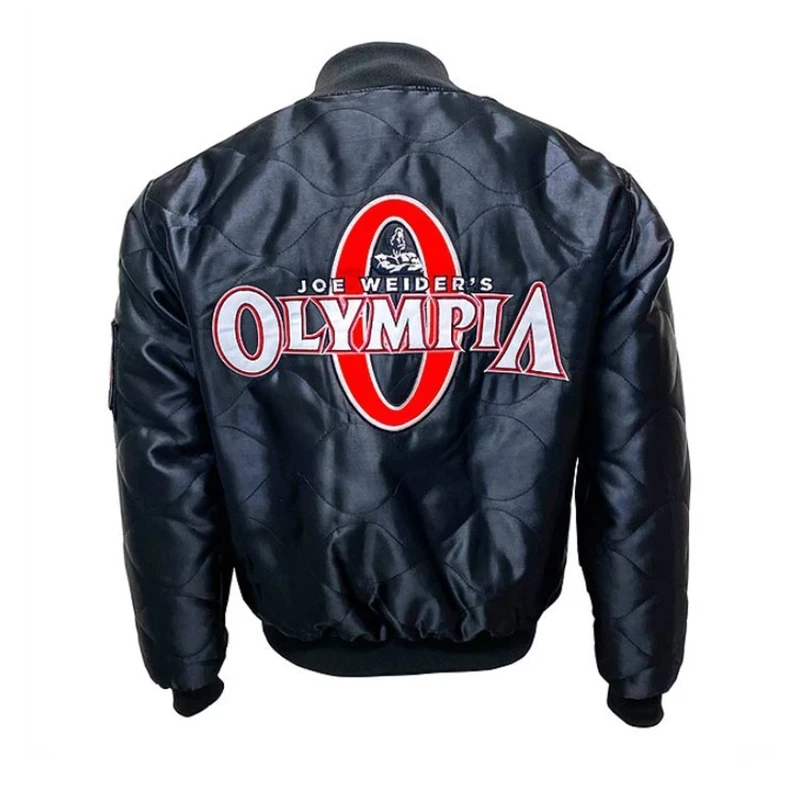 New OLYMPIA Jacket Winter Large Size Cotton Jacket Sports Fitness Thicken Stand Collar Embroidered Cotton Jacket