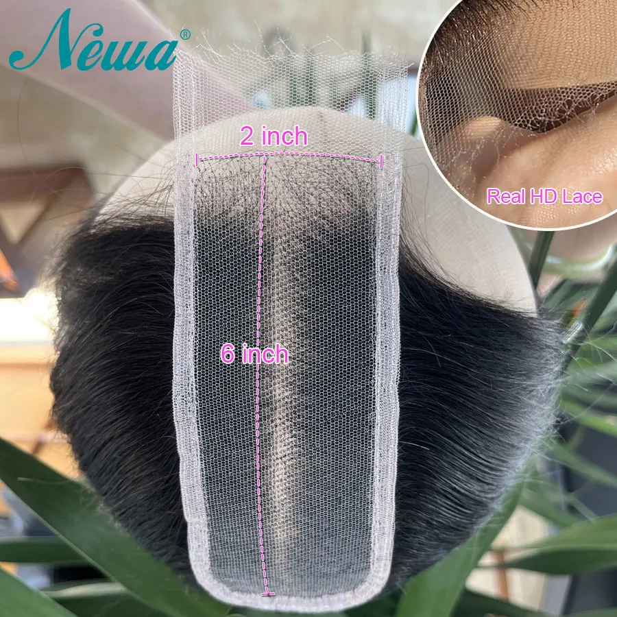 Newa 2x6 с глубоким разделением HD кружевная застежка фронтальные только прямые