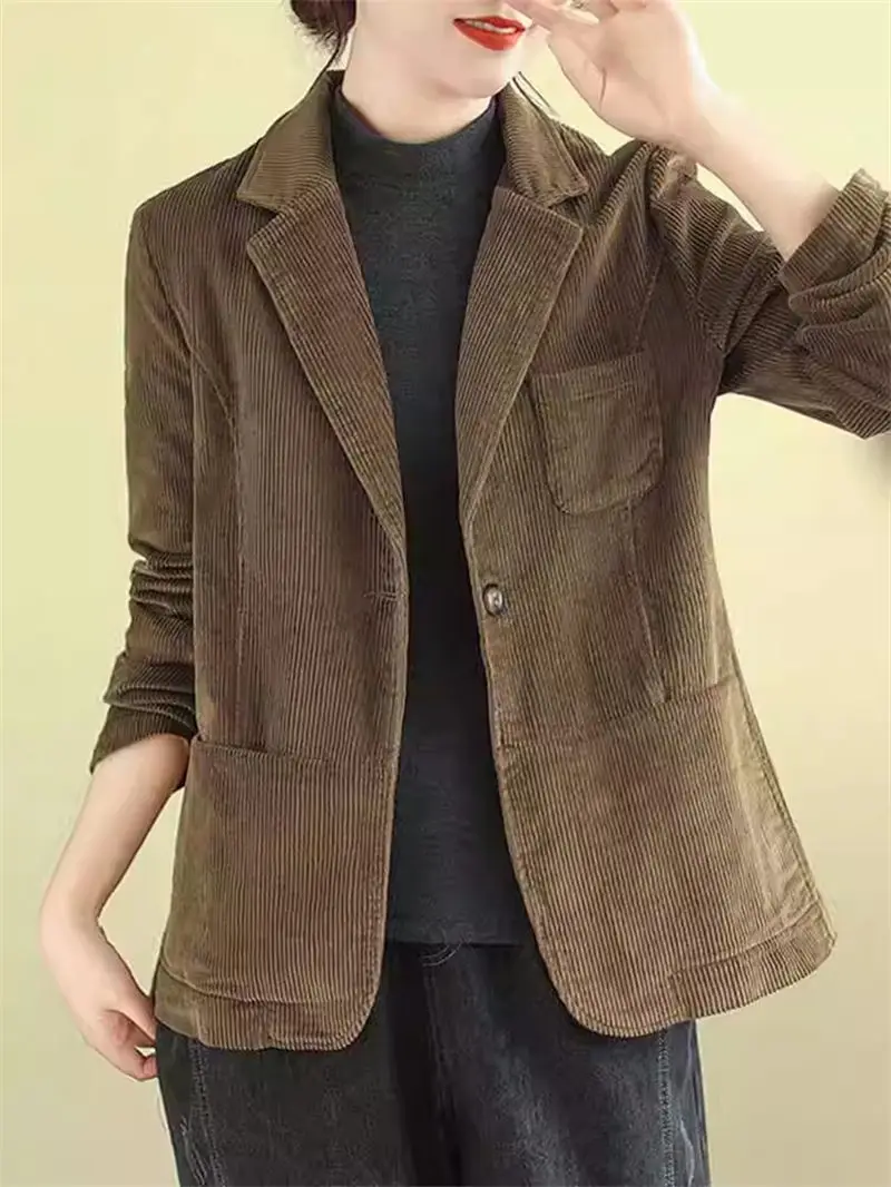 Новинка весна-осень женская мода женский костюм пальто 2024 популярный свободный и