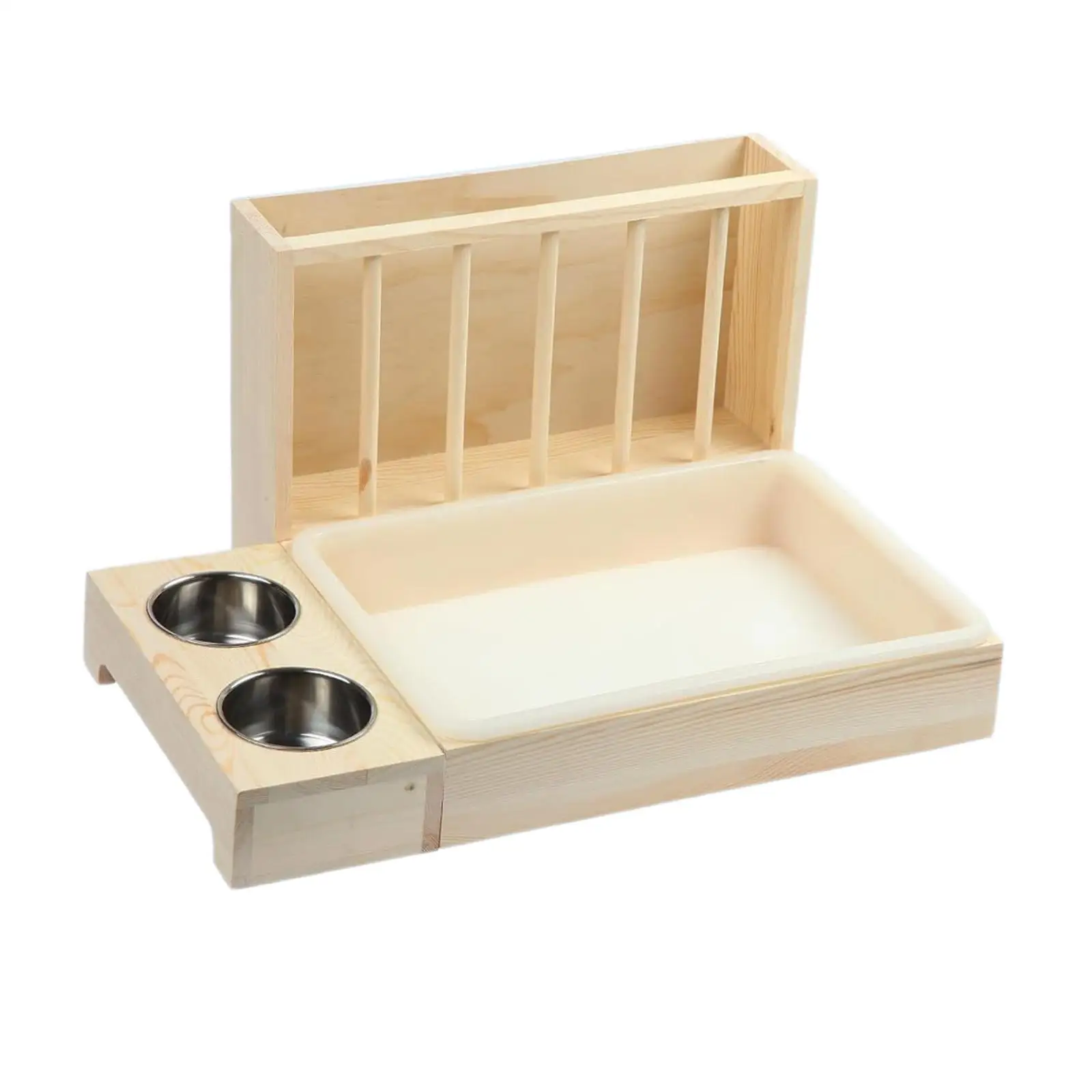 Деревянная подставка в виде зайчика для маленьких животных