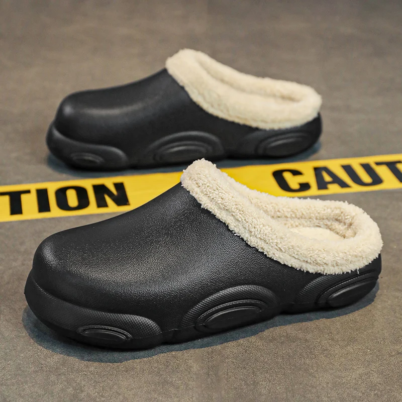 

Женские и мужские зимние тапочки, плюшевые водонепроницаемые домашние теплые тапочки из ЭВА, домашние тапочки, домашняя обувь для женщин и мужчин, хлопковая обувь, 2023