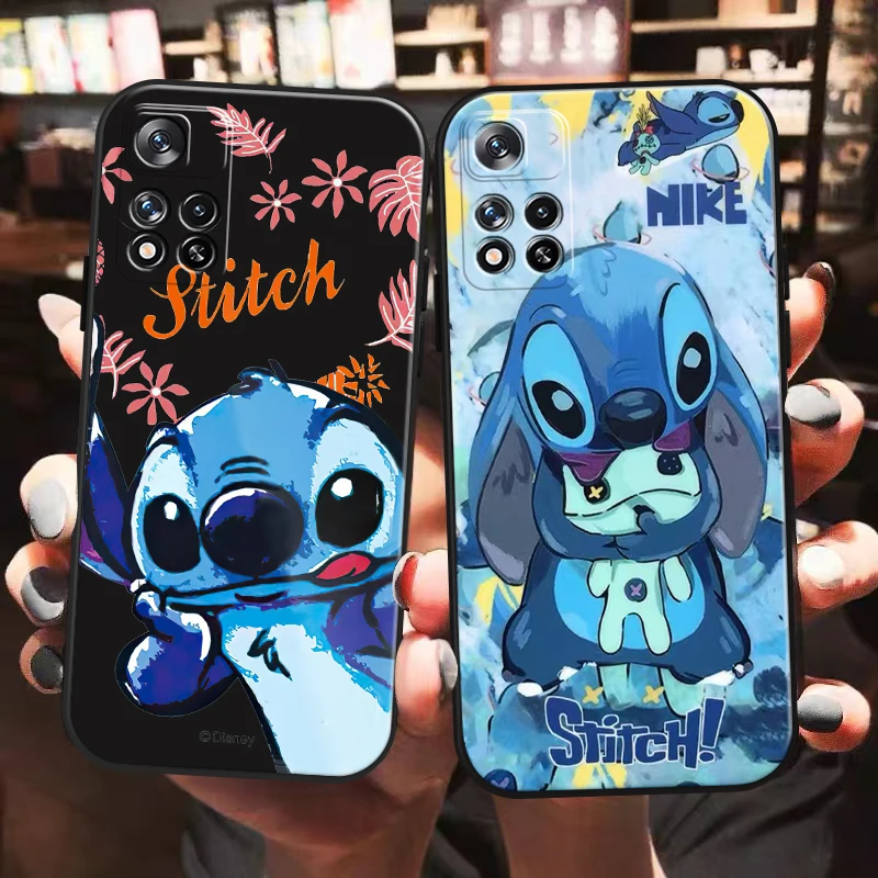 

Disney Cute Lilo Stitch Phone Case For Xiaomi Redmi Note 11 11T 11S 10 10S 10T 9 9S Pro Redmi 10 9 9T 9A 9C TPU Cover Back
