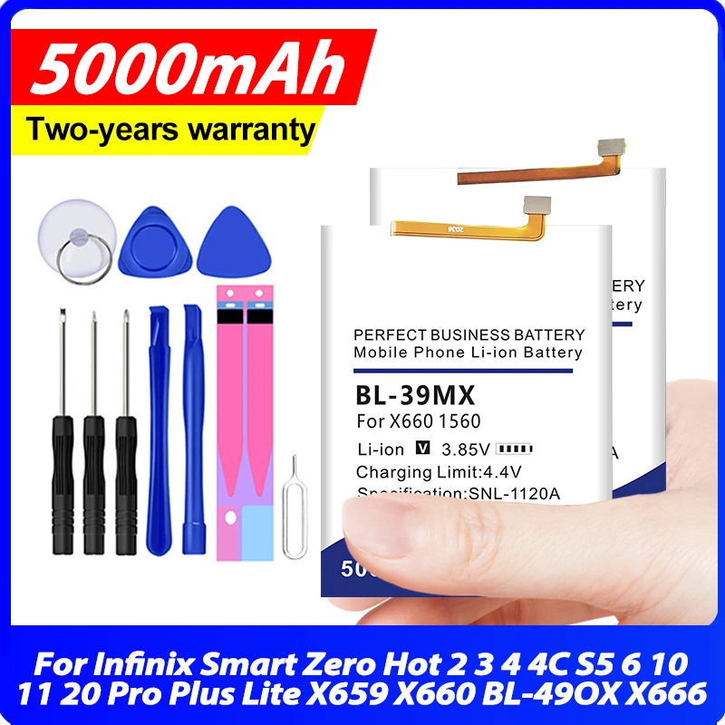 BL-48DX BL-49HX BL-39HX BL-35BX Аккумулятор для Infinix Smart Zero Hot 10 11 20 2 3 4 4C S5 6 Pro Plus Lite X659 X660 BL-49OX X666
