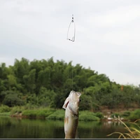1pcs stainless steel hook trigger spring fishing hook setter bait bite triggers the hook catch fish automatically peche