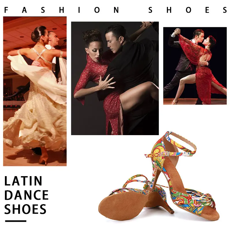 SWDZM Women's Latin Dance Shoes High-heeled Dance Shoes Girls Tango Dancing Shoes Ladies Soft Bottom Ballroom/Salsa Sandals