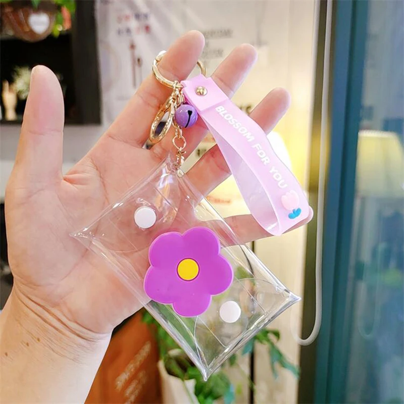 Прозрачный Кошелек для монет чехол ключей наушников помады сумка хранения