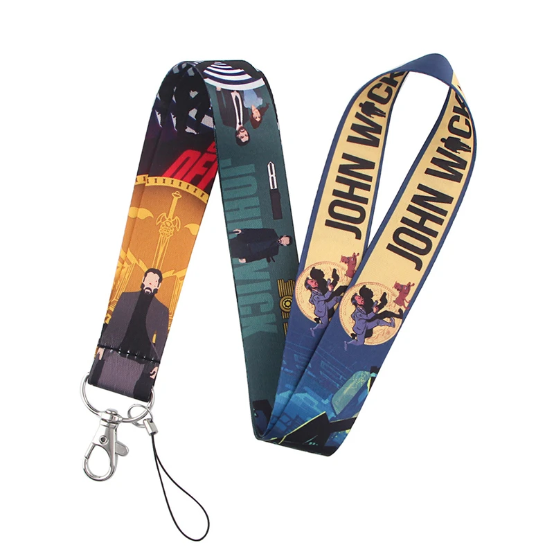 John Wick Classical Style Lanyard For keys The 90s Phone Working Badge Holder Neck Strap With Phone Hang  webbing ribbon