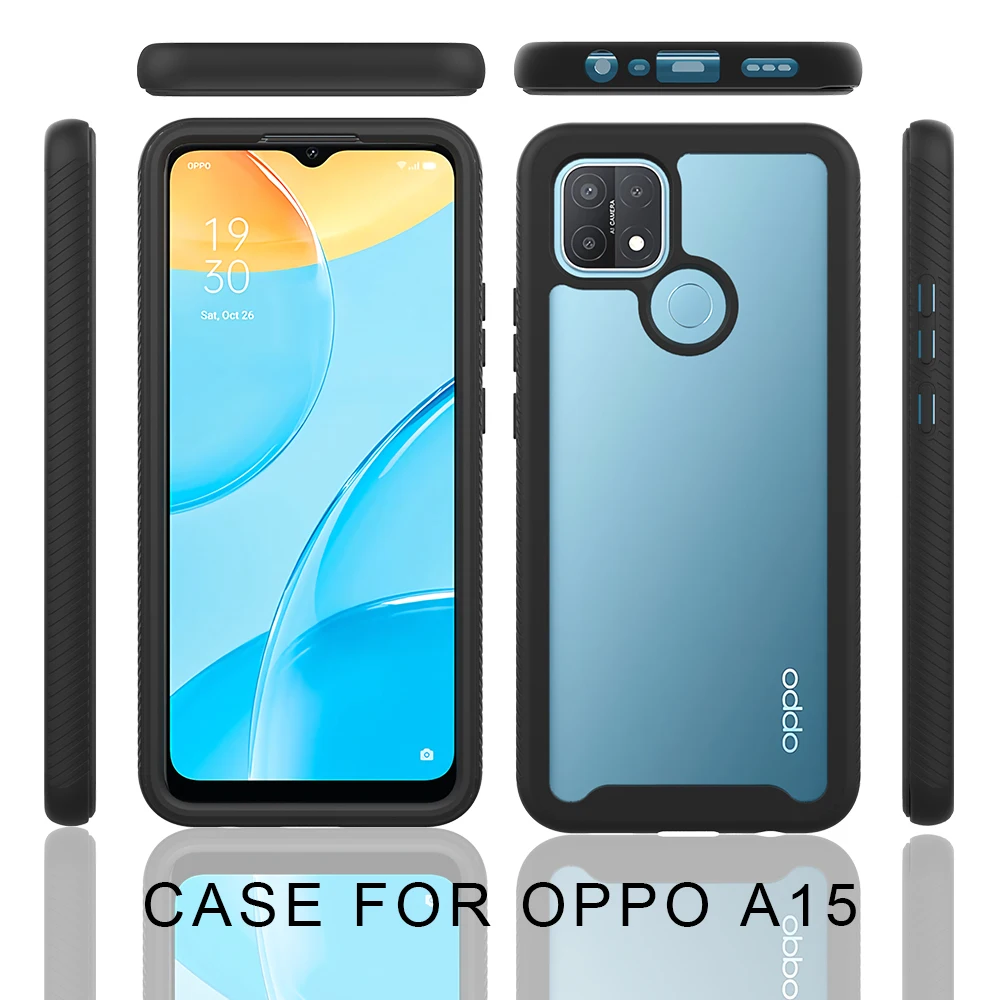 shockproof acrylic mobile phone case for oppo a15 a 15 oppoa15 a16 a52 a72 realme c21y c25y c 21y 25y back cover funda coque free global shipping
