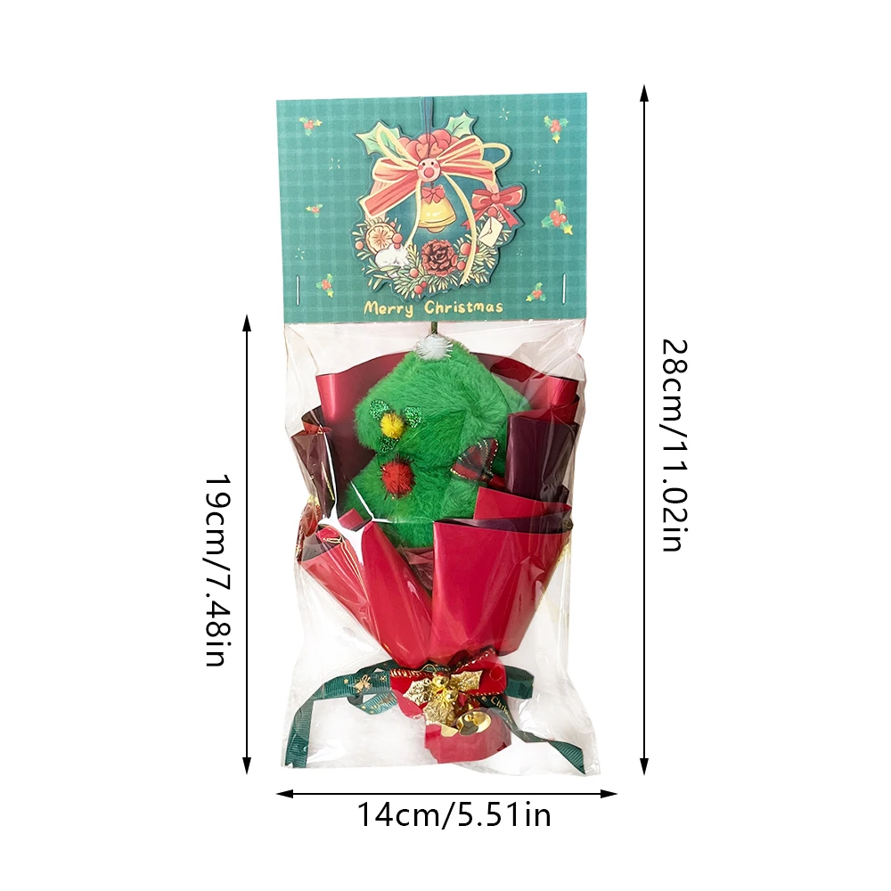 Рождественский букет плюшевая кукла игрушка снеговик олень рождественская елка