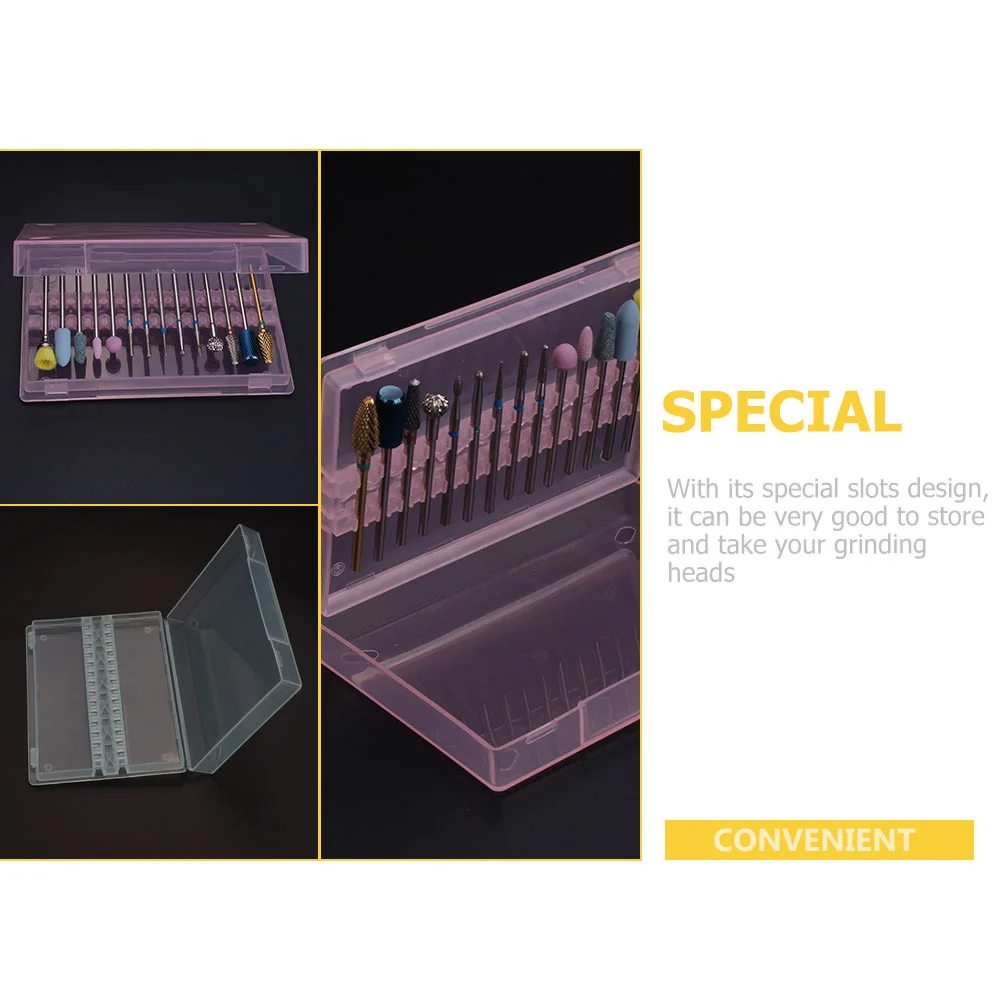 

Nail Drill Bits Storage Boxes Storage Boxes Dust-proof Nail Grinding Cases