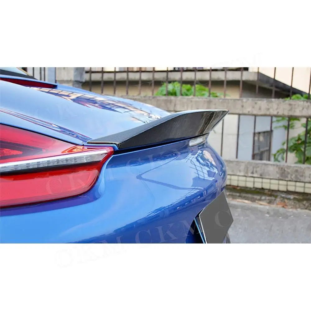 Задний спойлер из углеродного волокна для Porsche 981 Cayman Boxster 2013-2015 на заднее крыло