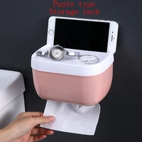 household storage rack toilet tissue box hole free hand paper box roll paper tube household toilet draw paper box toilet paper