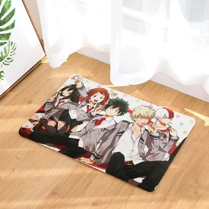 

Anti Mat Bathroom Carpet Living Room Slip Washable Art Rug Coffee table Anime My Hero Academia Parlor Mat Prayer Rug Area Rugs