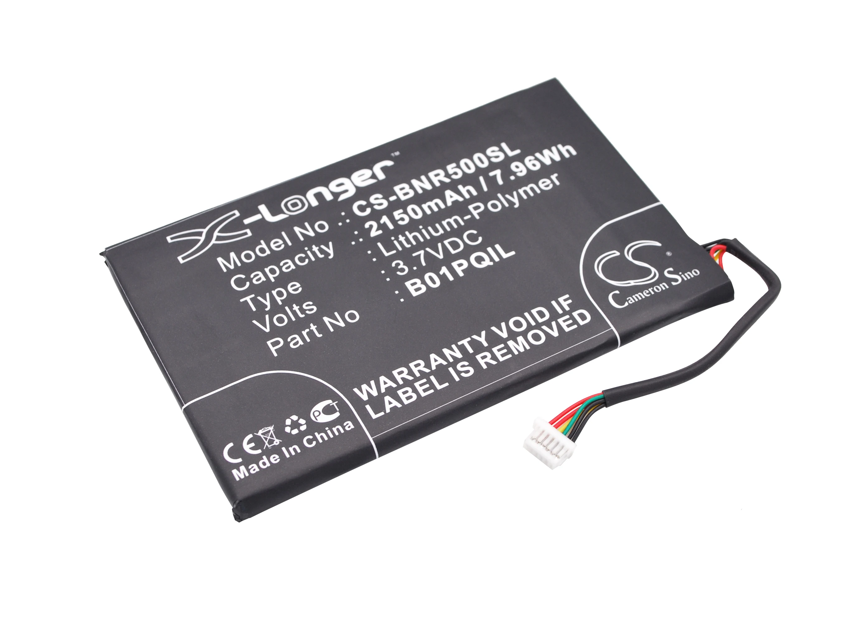 

CS 2150mAh / 7.96Wh battery for Barnes & Noble BNRV500, Glowlight WiFi, Nook Glowlight B01PQIL