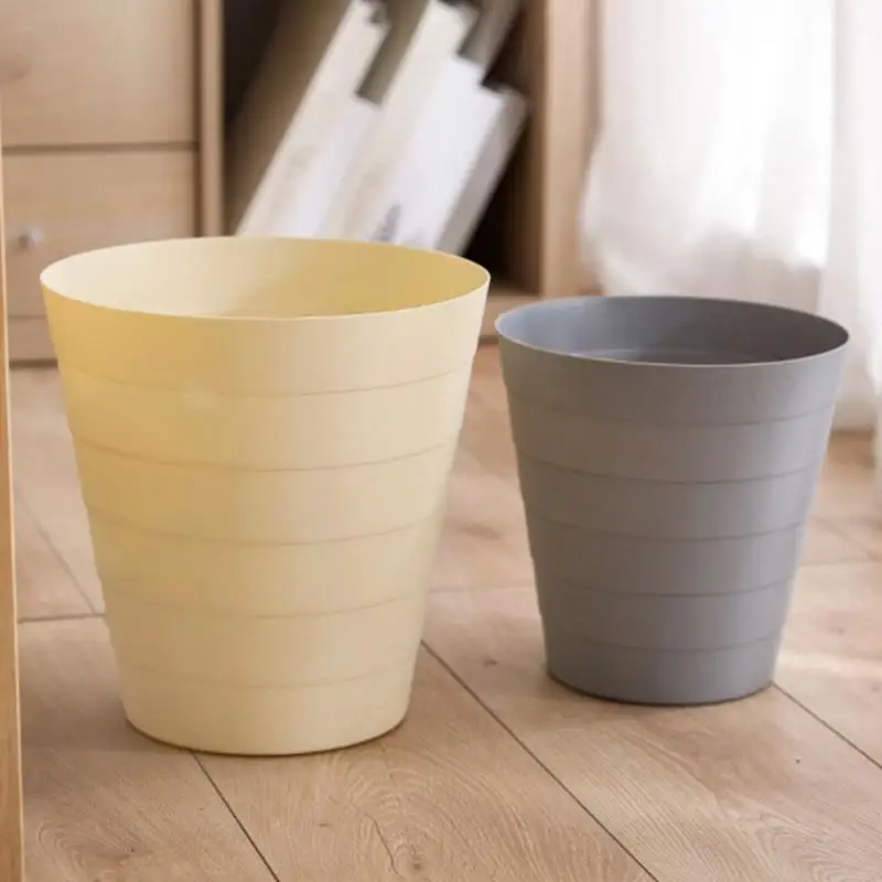 

Eco-friendly Trash Can Waste Bins Lidless Plastic Paper Basket Creative Dustbin Home Office kitchen Simple Rubbish Garbage Can