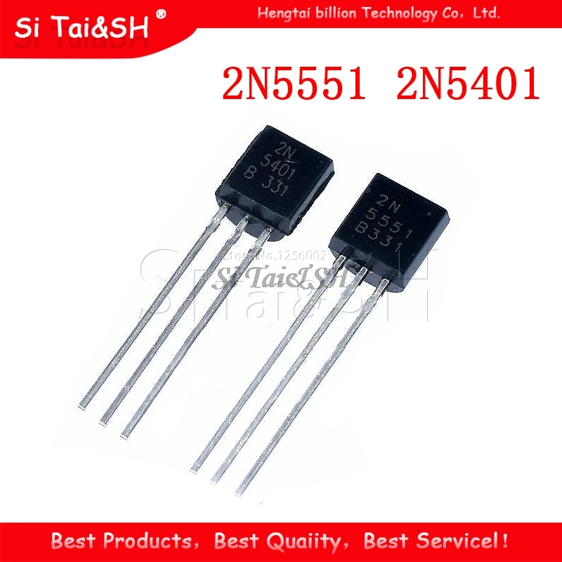 

50pcs/lot Transistor DIP 2N5551 2N5401 5551 5401 TO-92 (25PCS* 2N5401+25PCS* 2N5551 )