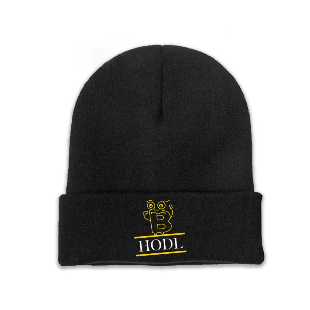 

Knit Hat Bitcoin Cryptocurrency Miners Meme Winter Warm Beanie Caps Hodl Men Women Fashion Casual Bonnet