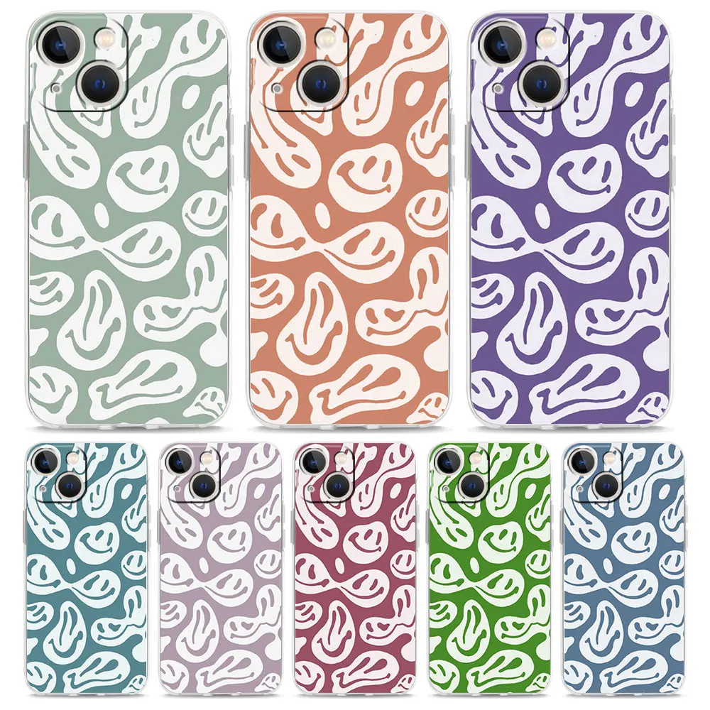 

for Apple iPhone 13 Pro Max 12 Mini Soft TPU Capa 7 8 Plus 6 6S+ 5 5S X XS XR Phone Case iPhone 11 Cute Funny Trippy Smiley Face