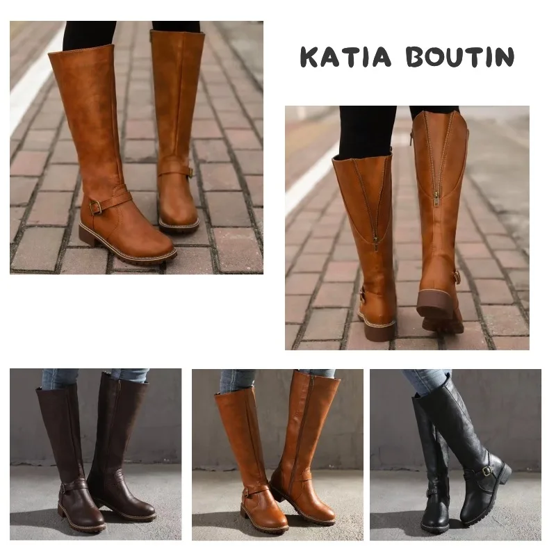 Однотонные женские ботинки размер 35 - 43 цвет черный/коричневый