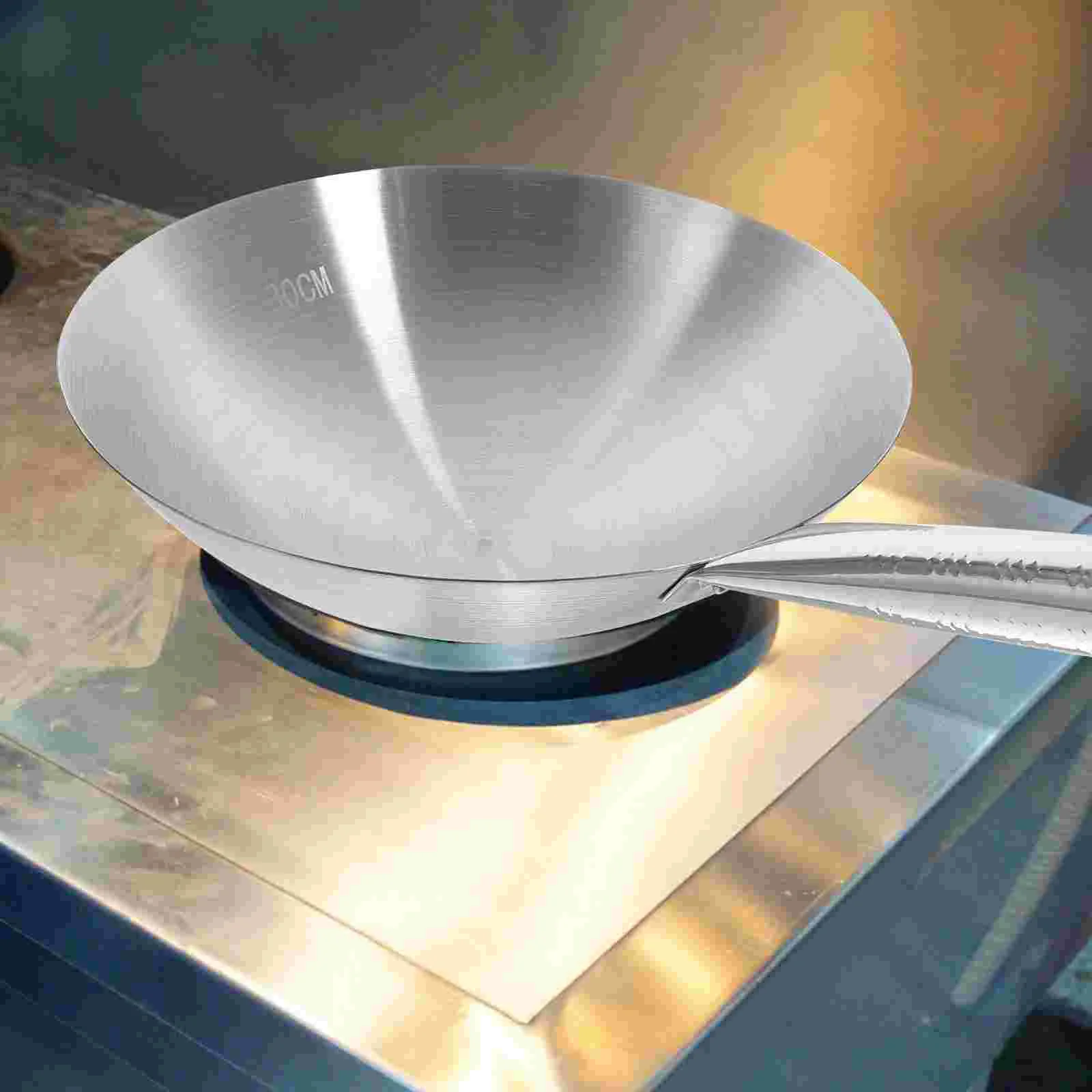 

Stainless Steel Wok Fry Pan Non-stick Cookware Coating Frying Bakeware Chinese Work Kitchenware Pans