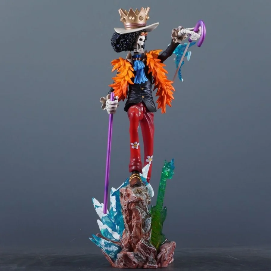 Фото Фигурка Брук из One Piece, 33 см/12,99 дюйма, аниме, ПВХ, статуэтка Брукку, настольный декор, коллекционная модель, игрушка для подарков №3