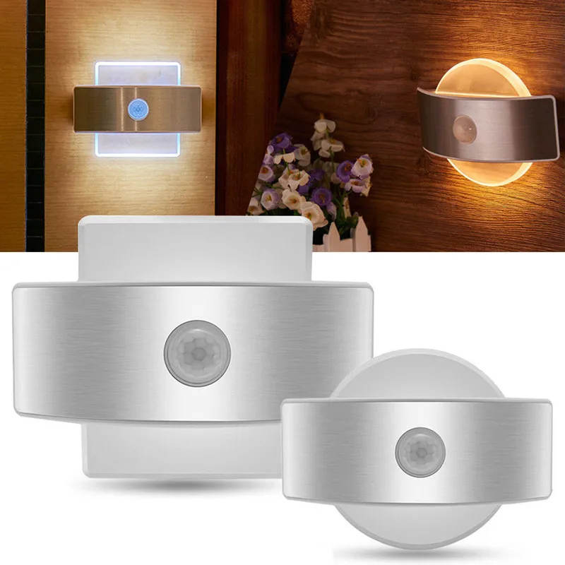 USB Rechargeable Night Light With Motion Sensor 14 LED Sensor Light Wireless Wall Lamp Light For Kids Bedroom Bedside Staircase