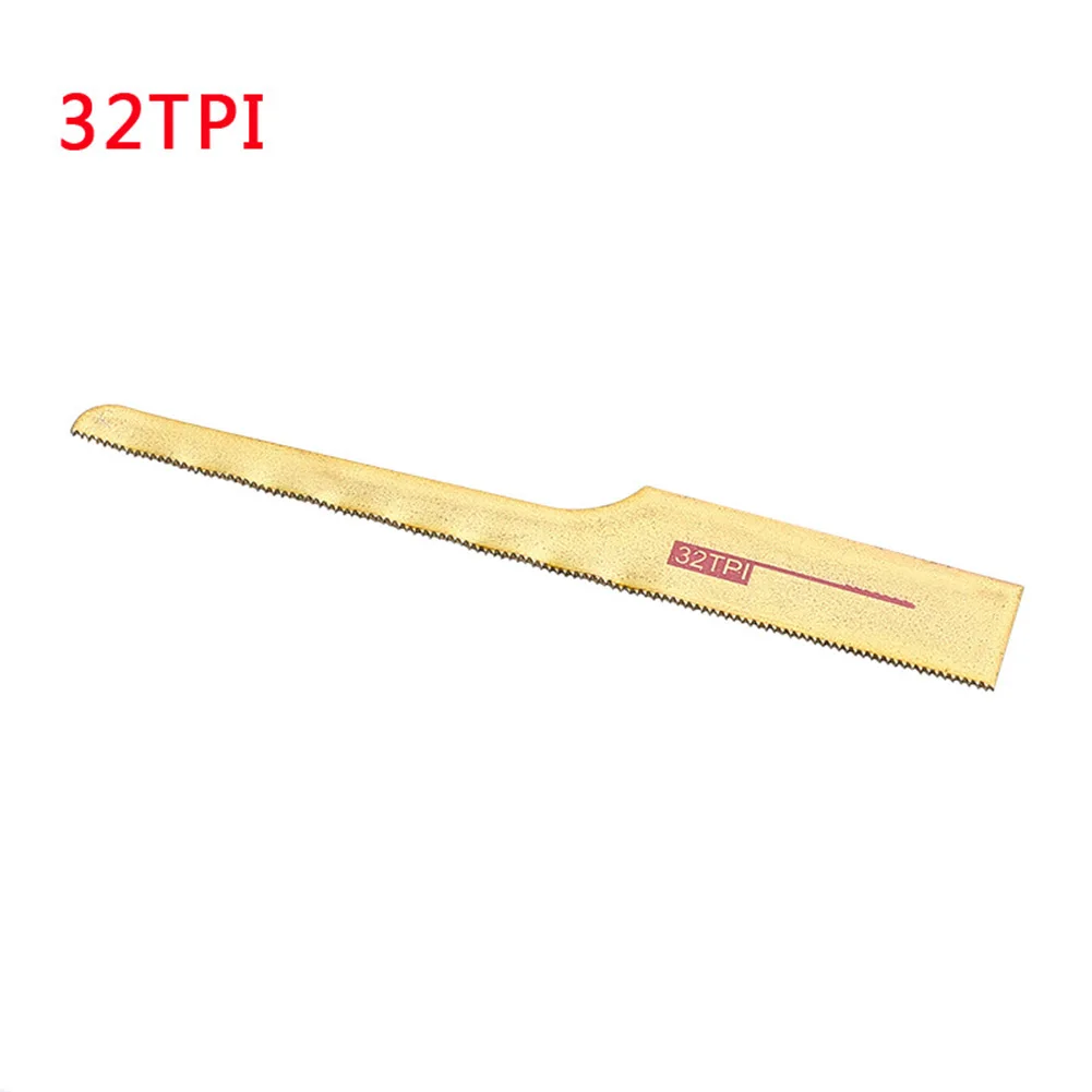 

10Pcs 32-tooth Pneumatic Saw Blades Air Tool Gold For Wood Fiberglass Plastic Sheet Metals Cutting Reciprocating Saw Blades