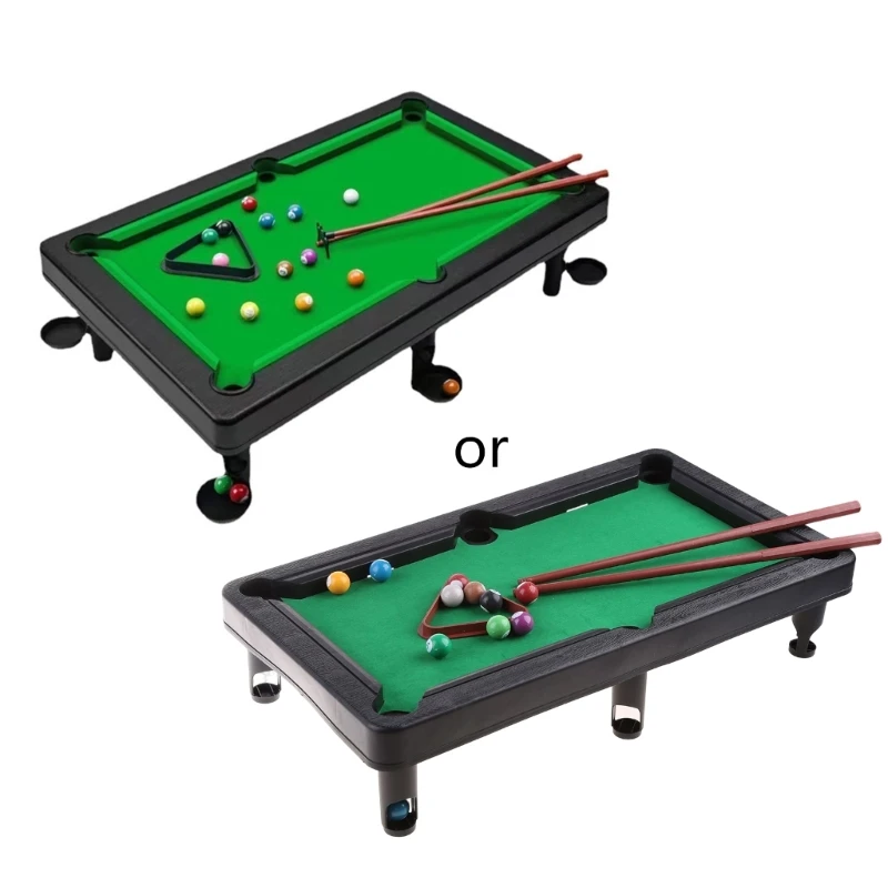 

Mini Table Billiards Game Home and Office Desktop Billiards Toy Including Balls, Sticks, Triangle Fun for Adults & Kids