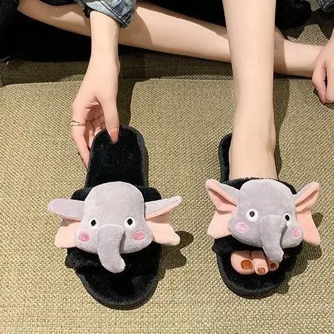 Тапки женские домашние хлопковые с рисунком Дональда Дейзи Дак на плоской