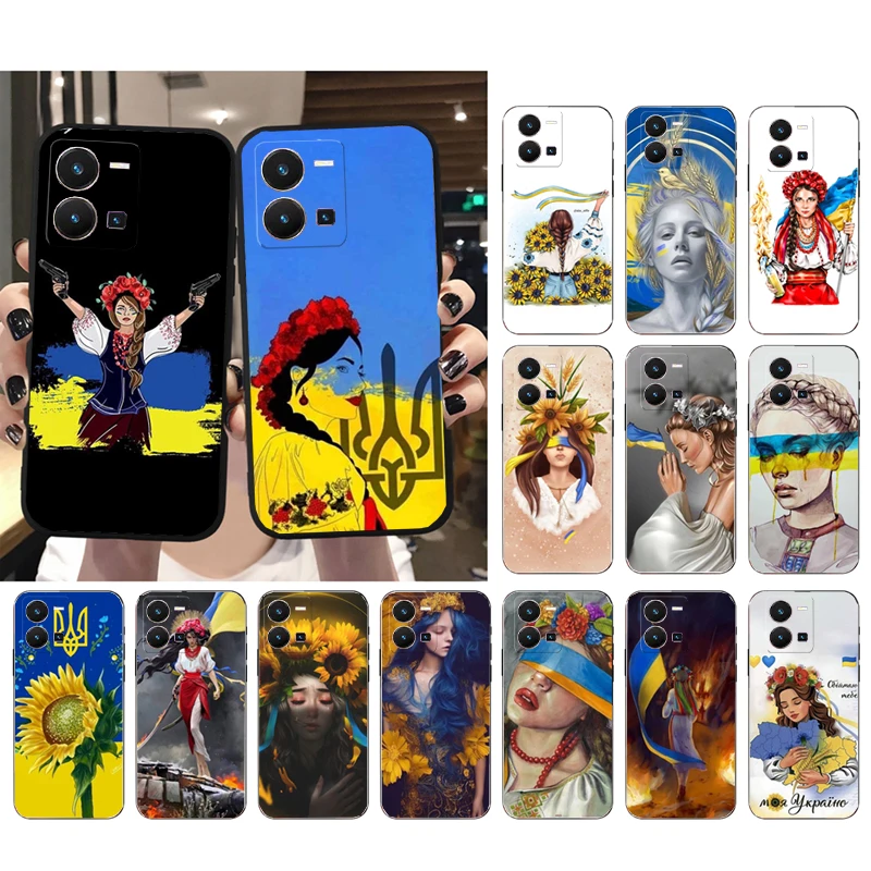 

Phone Case For VIVO Y53S Y33S Y22S Y11S Y31 Y21 Y70 Y20 Y21S Y72 Y35 Y51 Y01 V23E V21 V23 V21E Ukraine Girl Case
