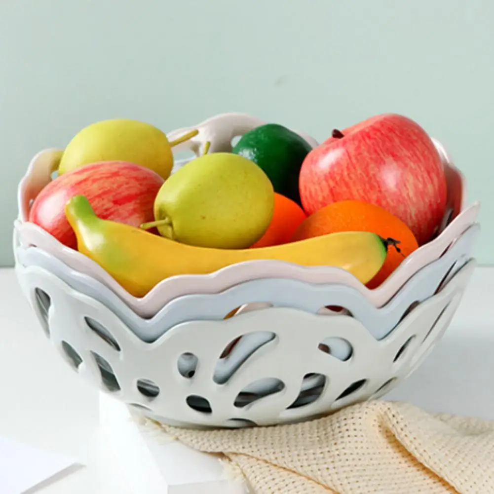 

Kitchen Fruit Tray Basket Bowl Washing Storage Basket Strainers Bowls Drainer Vegetable Cleaning Colander Tool