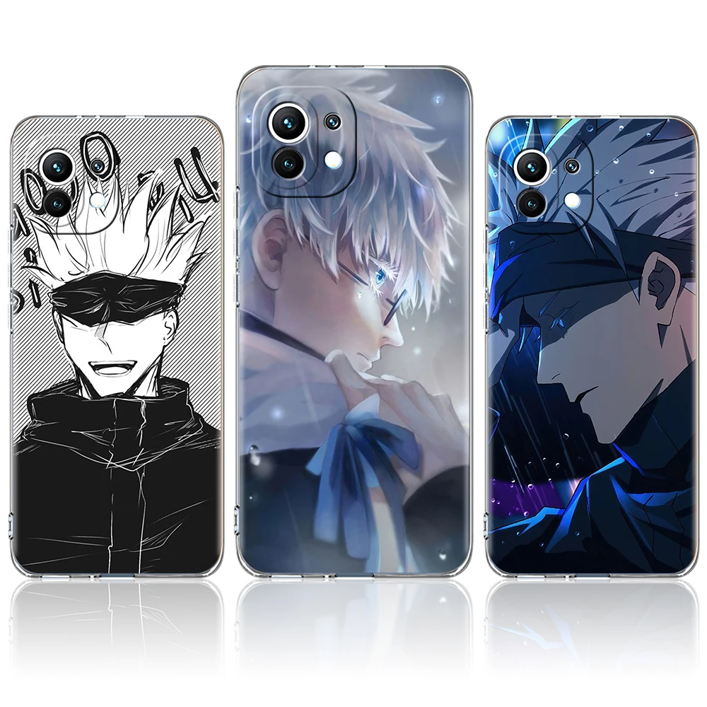 

Jujutsu Kaisen Transparent Phone Case for Xiaomi Mi 11 Ultra 12 11T 11X 11i Lite Poco X3 X4 NFC F3 GT M4 Pro Soft Shell Fundas