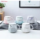 400 мл индивидуальная модная простая мраморная керамическая чашка кружка Пномпень креативная Геометрическая кофейная чашка деловая чашка для воды