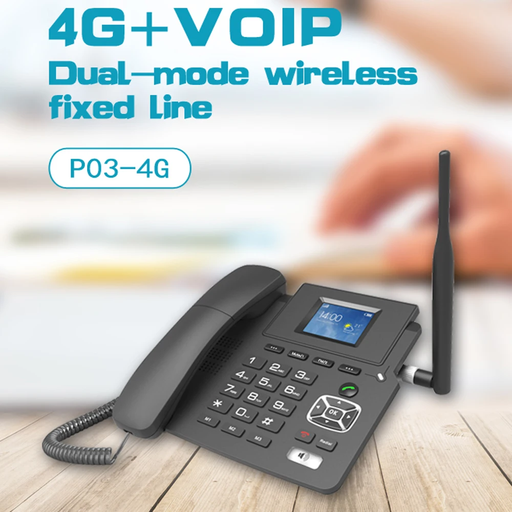 4G landline tephonw support Card and  VOIP mode Internet Phone Wireless Fixed Phone WIFI Hotspot Business Home Office