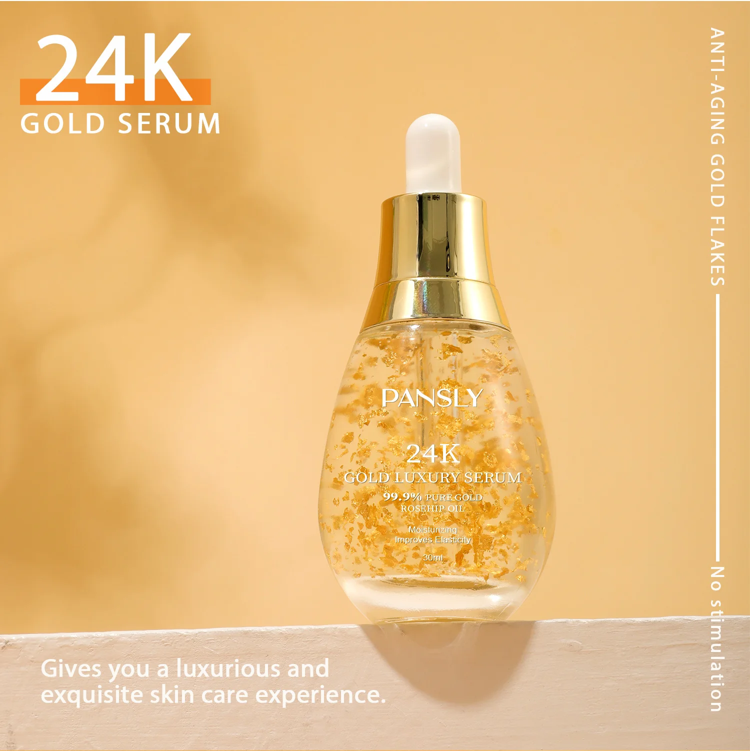 

24K Golden Niacinamide Essence Liquid Deeply Nourishes Anti Wrinkles Anti Aging Hyaluronic Acid Nourish Skin Facial Moisturizer