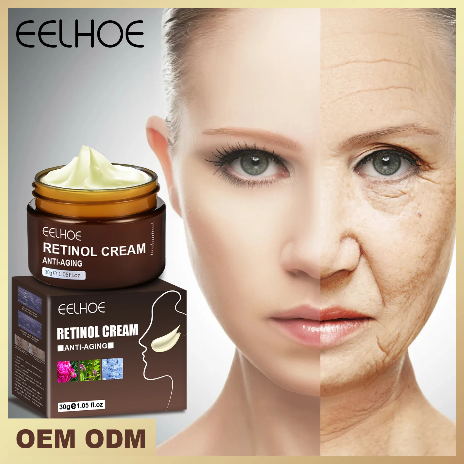 

EELHOE Retinol Face Cream Anti-aging Anti-wrinkle Brightening Skin Care Moisturizing Firming Facial Skin Whitening Cream Beauty