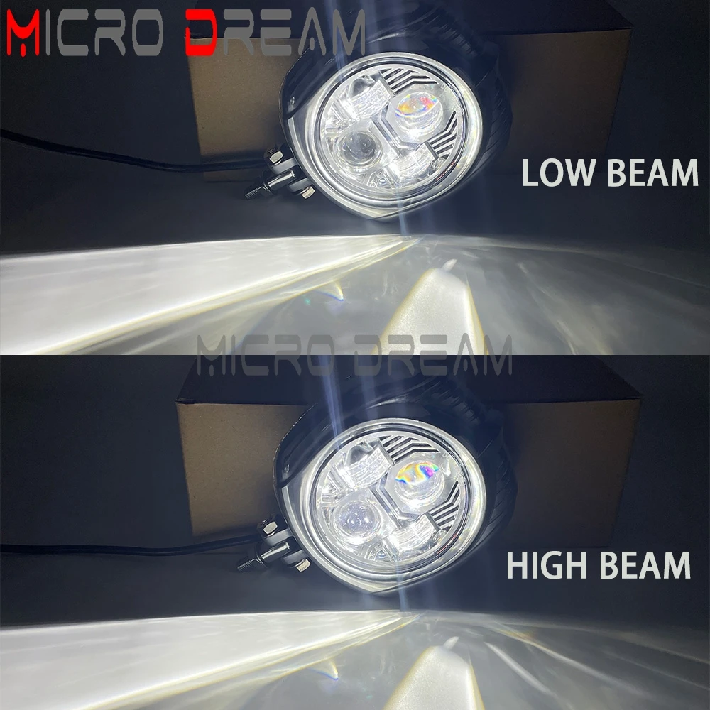 Светодиодная фара для мотоцикла передняя винтажная герметичная Electroline Harley Sportster