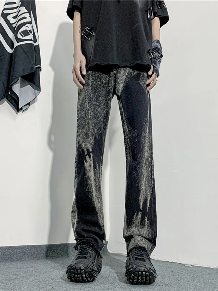 Men's Loose Fit Tie-Dye Jeans Hip-Hop Harem Pants Y2K Streetwear Male Female Casual Long Trousers Baggy Jeans Y2k Men’s Jeans