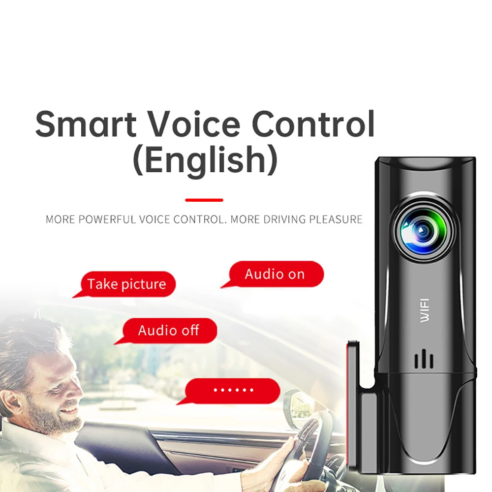 1080P Full HD WiFi Автомобильный видеорегистратор с циклической записью акселерометром