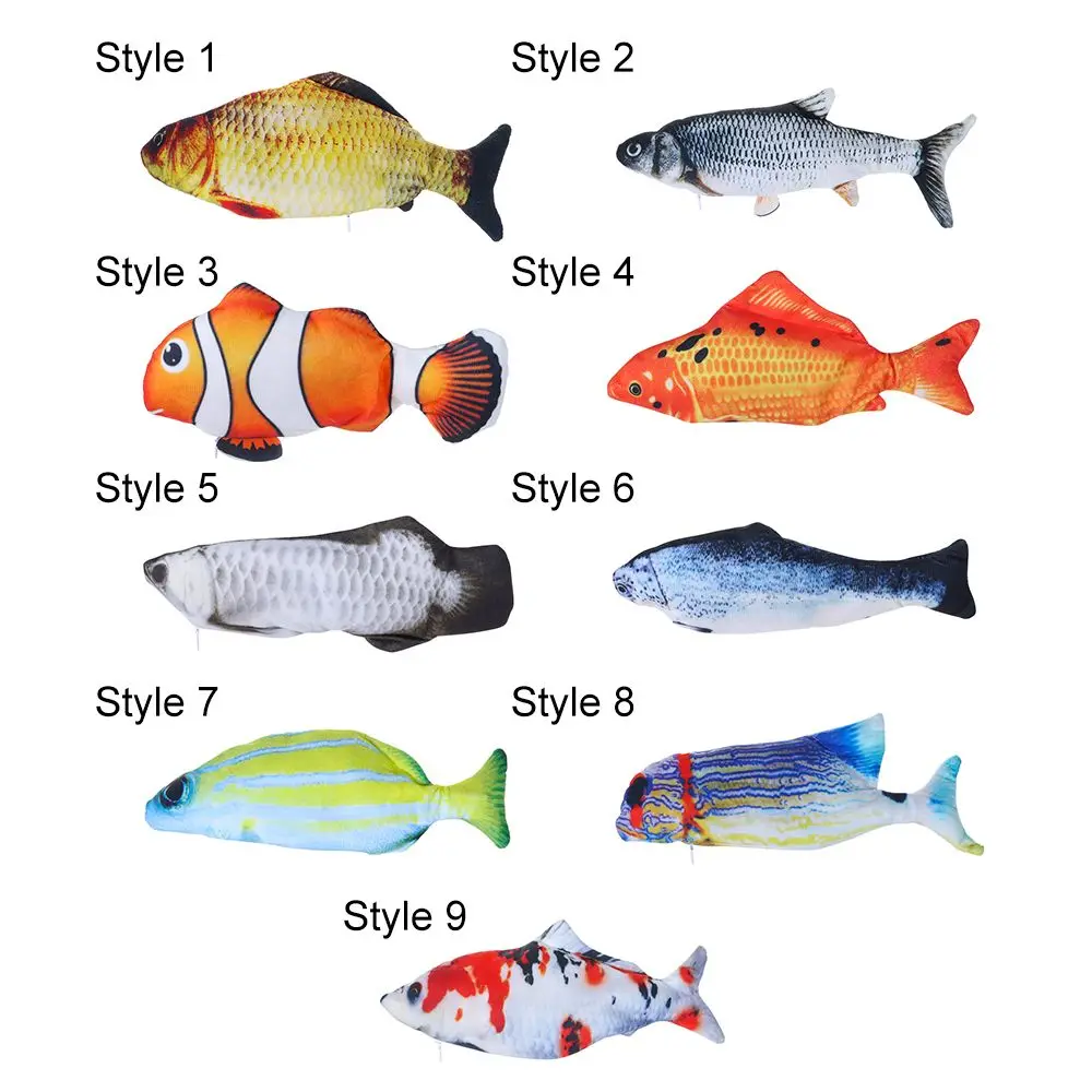 Игрушка для кошек с USB-зарядкой Интерактивная электрическая рыба-дисковод