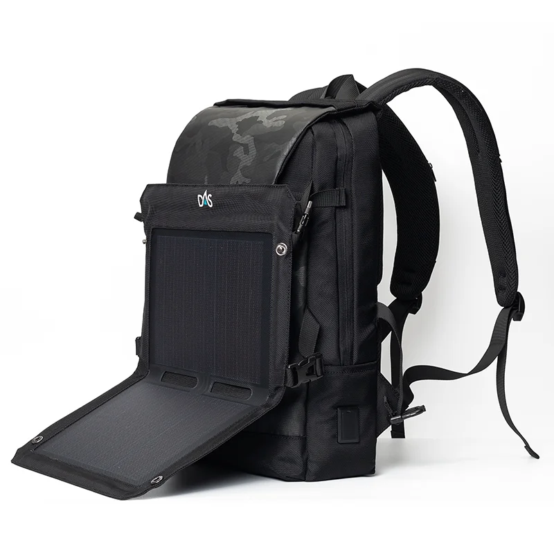 

Camo Solar Backpack 20W Rechargeable PV Portable Travel Emergency Adventure Camping Work Exploration