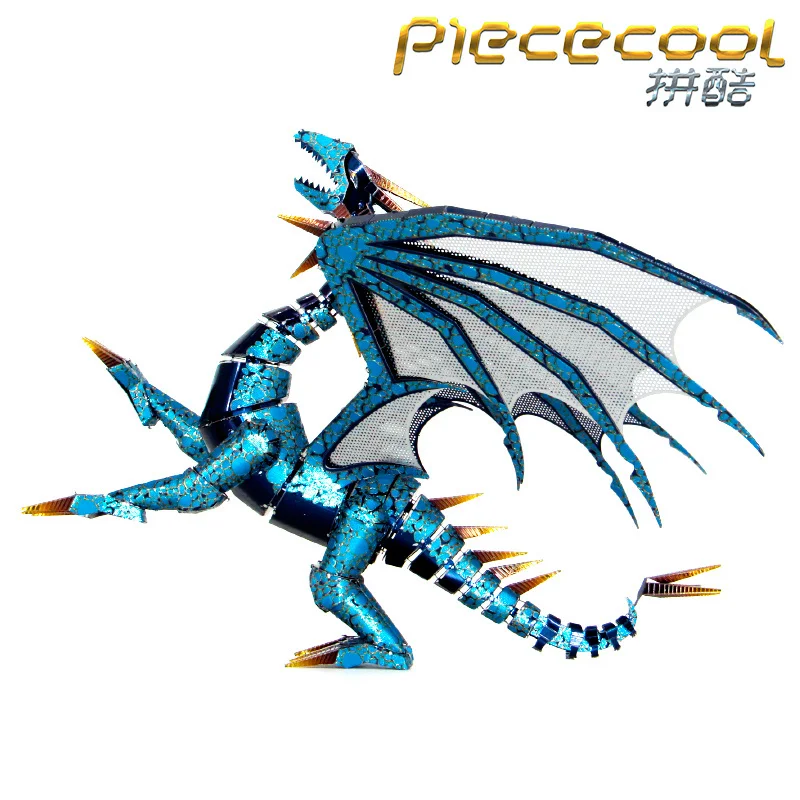 Классный цветной металлический 3D пазл DIY Сборная модель пламя Дракон картина II |